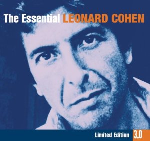 photo of Leonard Cohen on album cover 